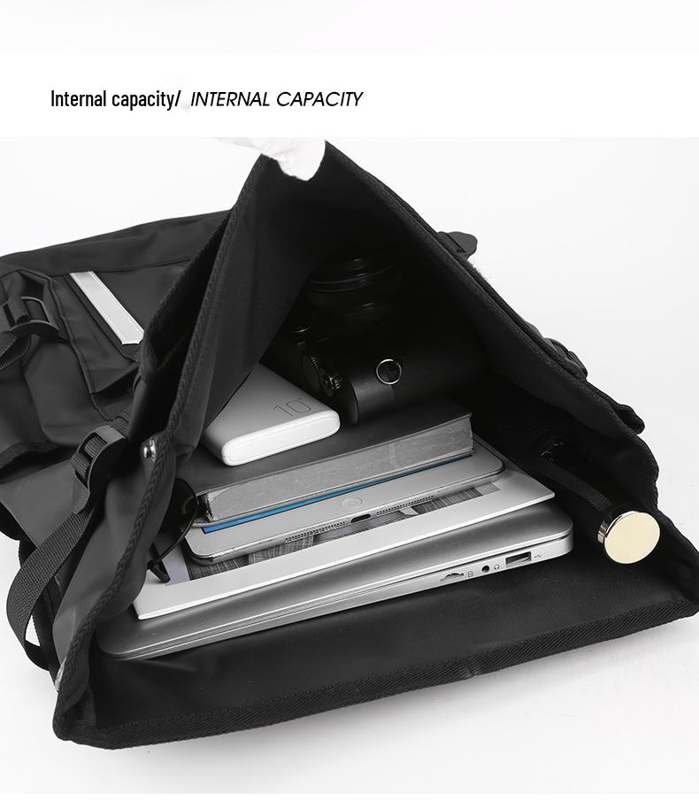 Men's Cross-Border Business Backpack - Large Capacity Travel and Outdoor Bag with Casual Printed Logo