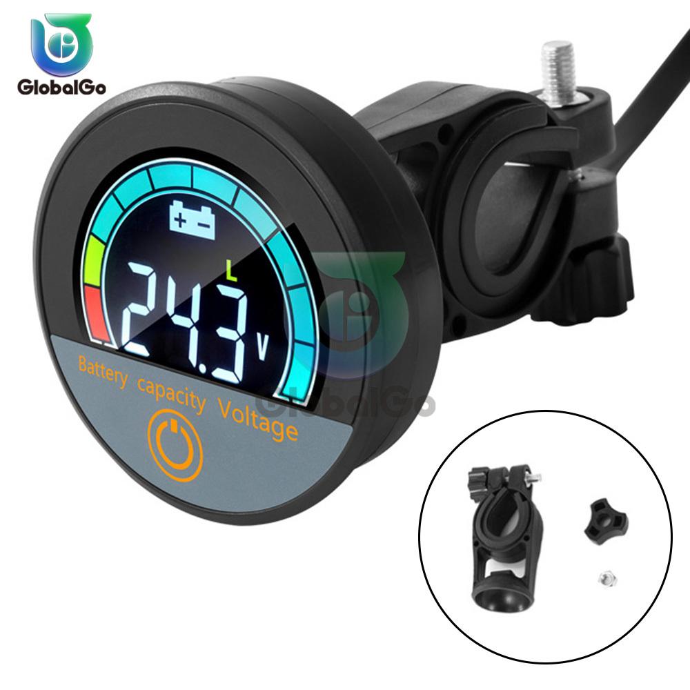 DC8-100V Rundes Digitalanzeige Voltmeter LED Digitales Voltmeter Panel Voltmeter Monitor Messgerät Anzeige Auto Zubehör Wasserdicht