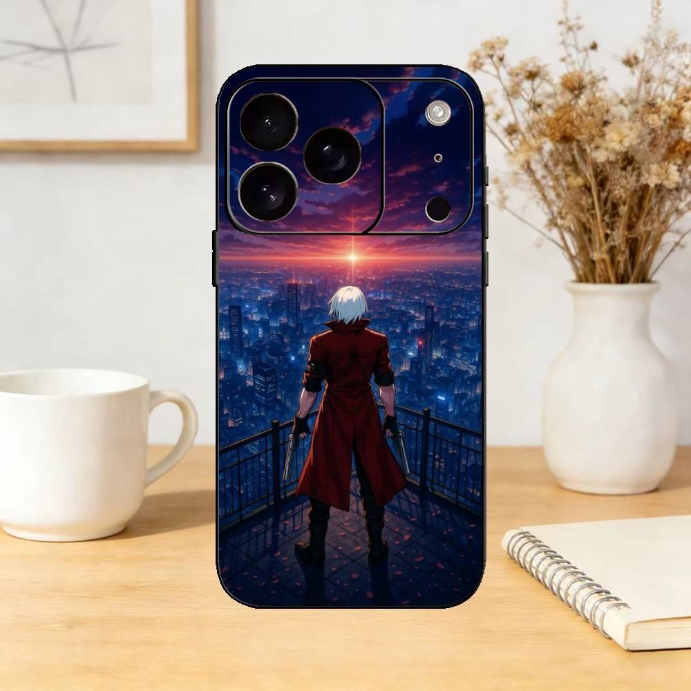 D-Devil May Cry D-Dante Phone Case For iPhone 17,16,15,14,13,12,11 Plus,Pro,Max,Mini Silicone black Soft Cover