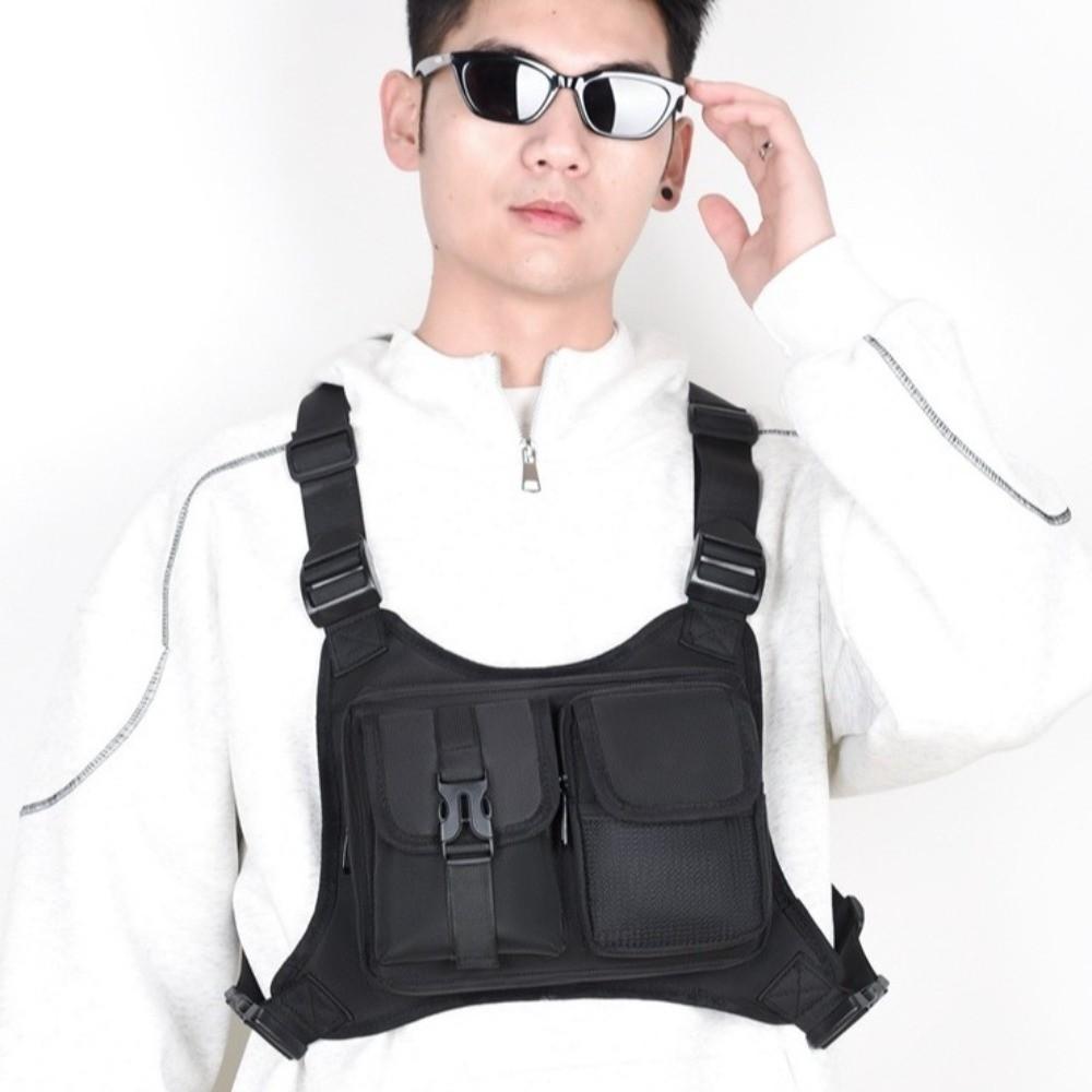 Wear-resistant Sports Chest Bag Waterproof Men Pack Bag Multi-functional Front Chest Pack Cycling