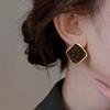 European and American Atmosphere, Fashion Flocking Leopard Print Stud Earrings, Simple Personality, Versatile Earrings, High-end Trend Earrings