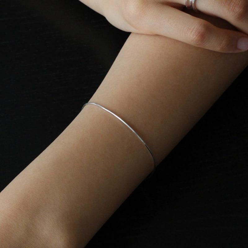 NORMALLEE [White Gold] Snake Chain Bracelet