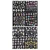 4 Sheets Flowers Nail Decals Simple Nails Art Stickers Sweet Manicure Stickers Adhesive Nail Sticker for Women