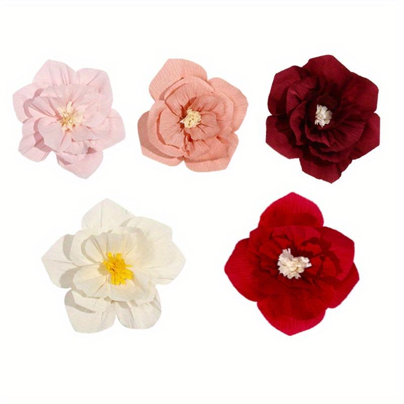 30cm 3pcsWedding Supplies Wedding Room Decoration Wrinkles 3D Paper Flowers Wedding Room Living Room Background Wall Decoration Simulation Flower