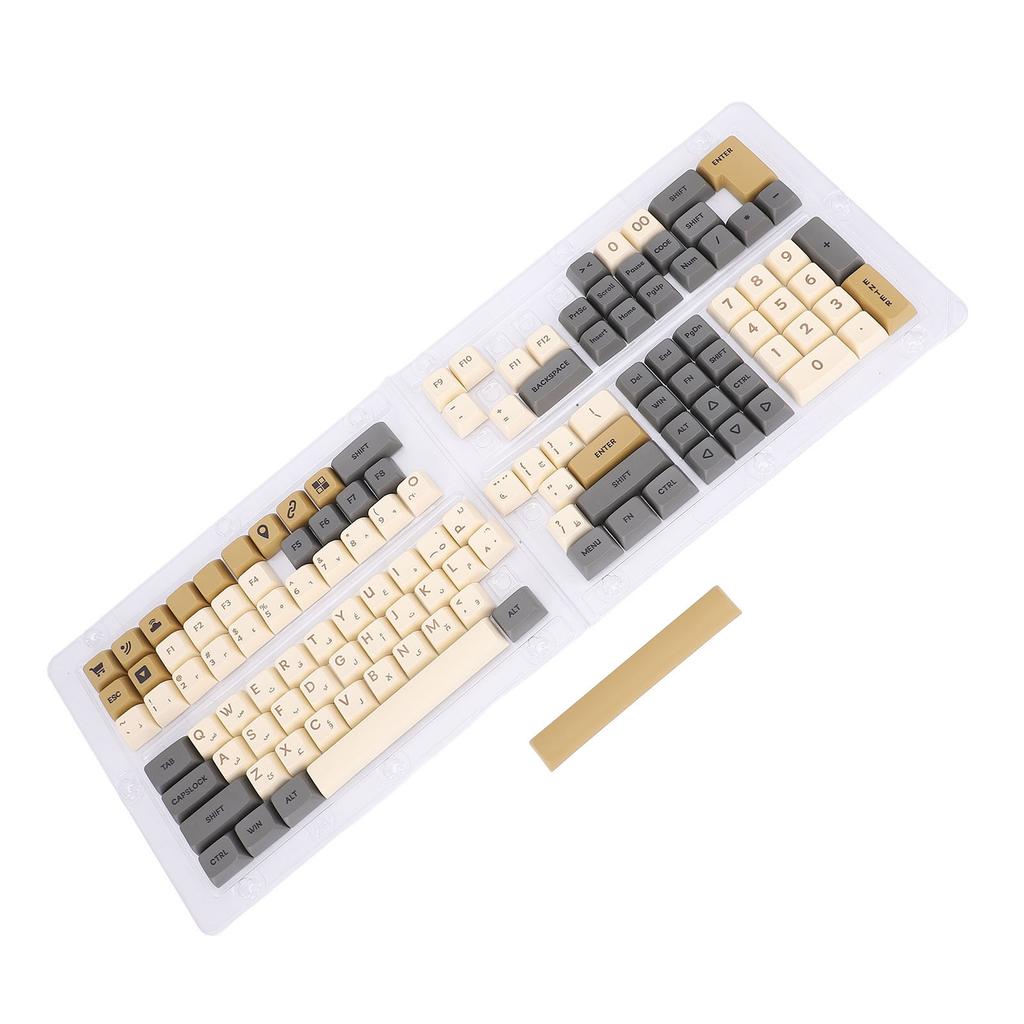 XDA Profile Keycaps 125 Retro PBT Key Cap Cover Set Dye Sublimation Keycaps for Mechanical Keyboard Opaque
