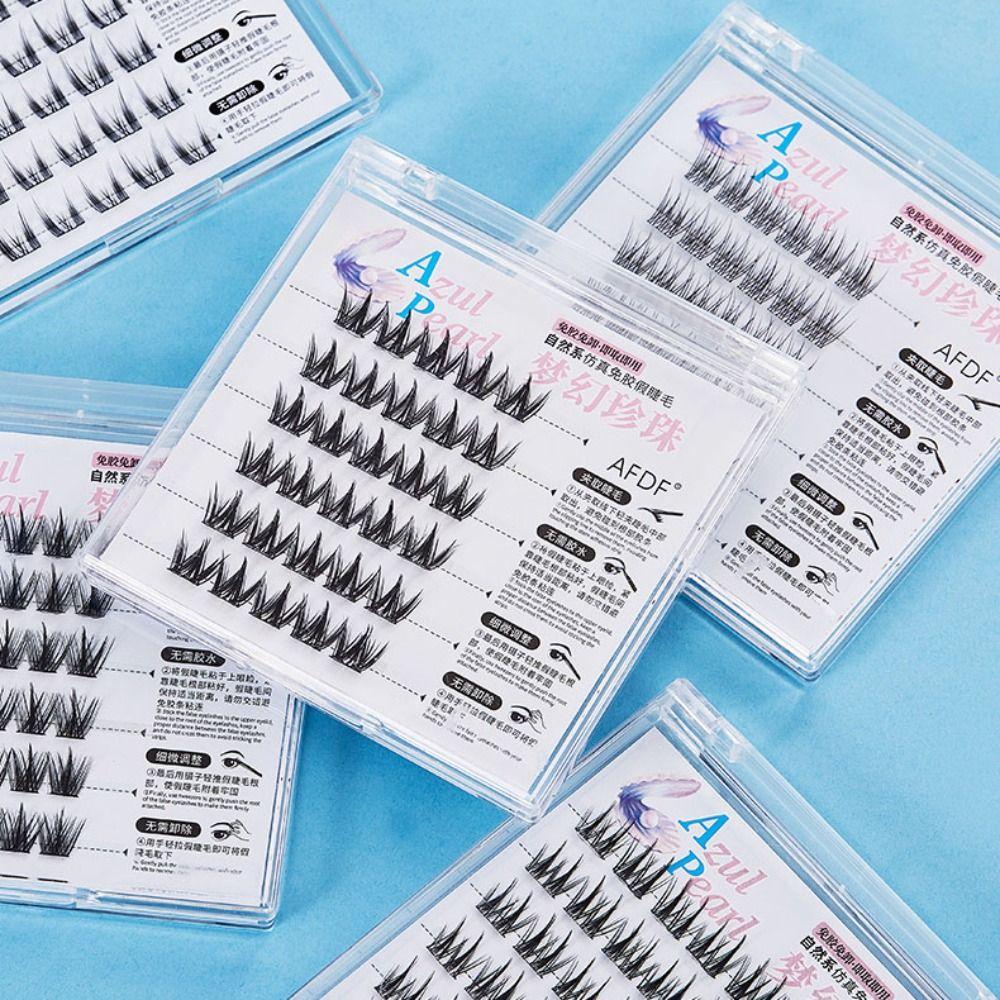 DIY Self-adhesive False Eyelashes Clusters Segmented Eyelashes Bundles Glue-Free Fake Lashes  Party