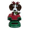 Swinging Solar Doll Car Ornament Funny Dog Figurines Car Dashboard Toys Shaking Head Doll Car Interior Decorations