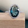 BELLA BOX Elegant Oval Zircon Lady's Finger Ring Party Gorgeous Wedding Anniversary Gift Good Quality Women Fashion Jewelry