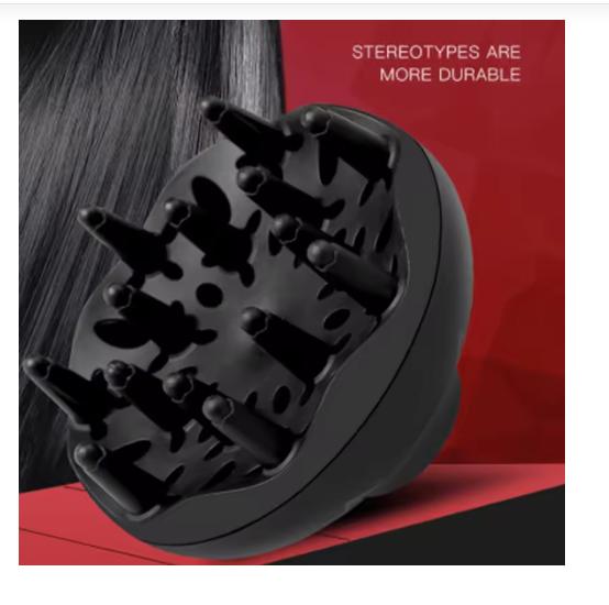 2025 1 stück Haardiffusor Professionelles Haarstyling Lockentrockner Diffusor Universal Friseurgebläse Styling Salon Lockenwerkzeug Schwarz
