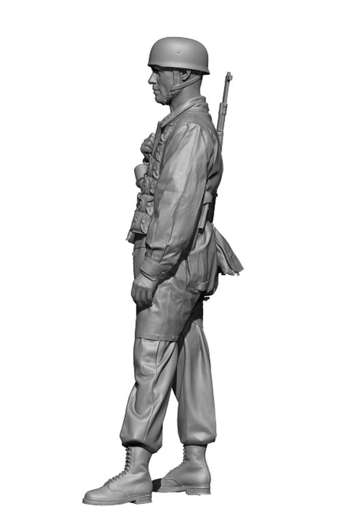 H3 Model WW2 German Rifleman at Rest Resin Kit HS24090 1/24 Fallschirmjäger #5 (person)