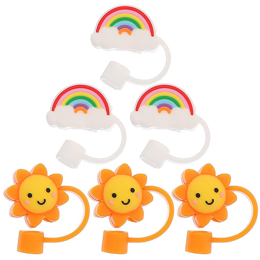 6pcs Straw Dust Plug Portable Child Straw Hat Cover