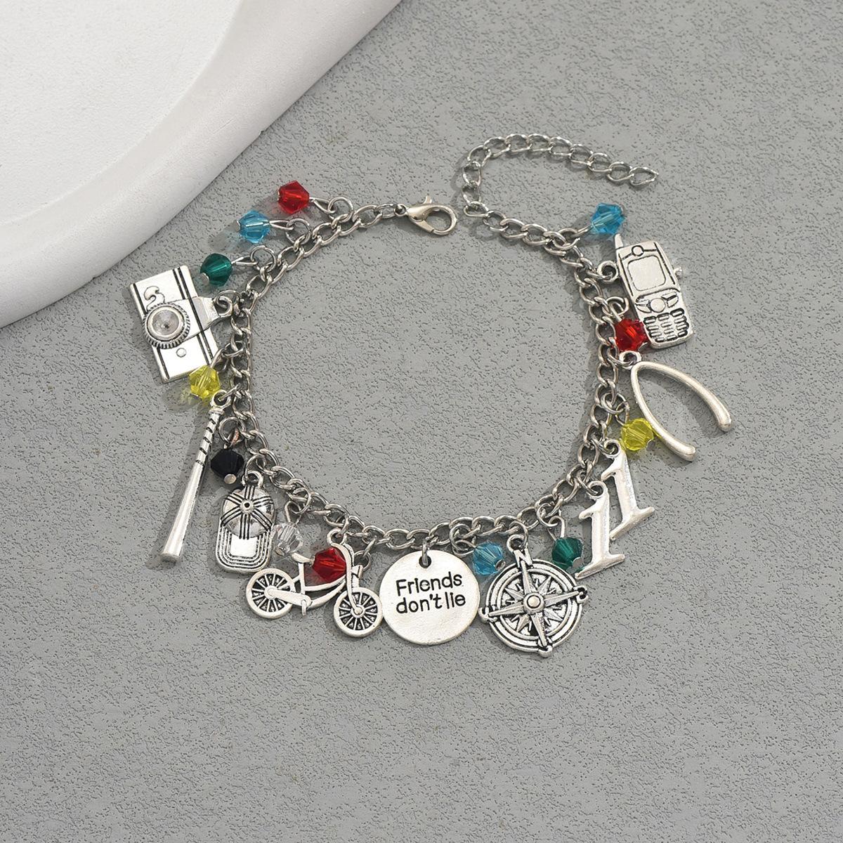 

2025 new women s anklet personality strange things axe tape bicycle design foot accessories versatile