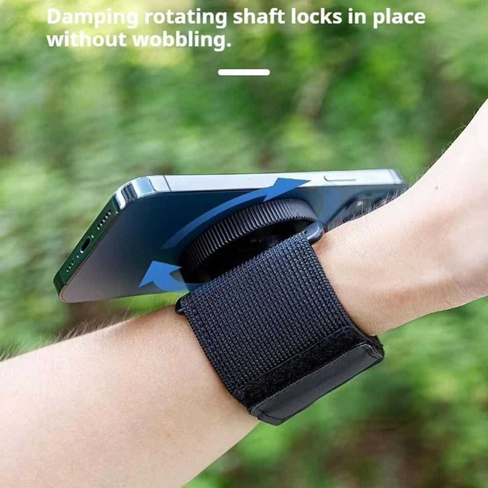 Firm Anti-Drop Magnetic Phone Rack Adjustable Wristband Cellphone Bracket Outdoor