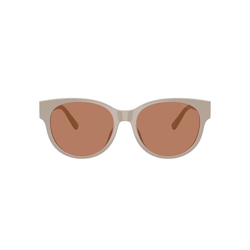 COACH Fashion retro round acetate sunglasses driving sun protection sunglasses women s style коричневый