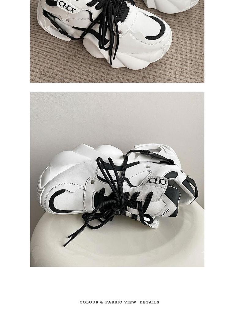 European Trendy Men's Breathable Dad Shoes 2025 - Thick Sole, Height-Increasing Casual Sneakers