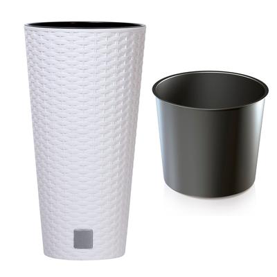 RATO DRTUS250 Tall Flowerpot with Insert | White