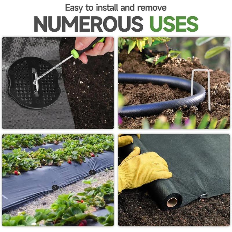 Heavy Duty Verzinkte U-Vormige Tuinpennen Landschap Grondpennen Grasmatpennen Gazon Barrière Bevestigingspennen Schutting Grondnagels