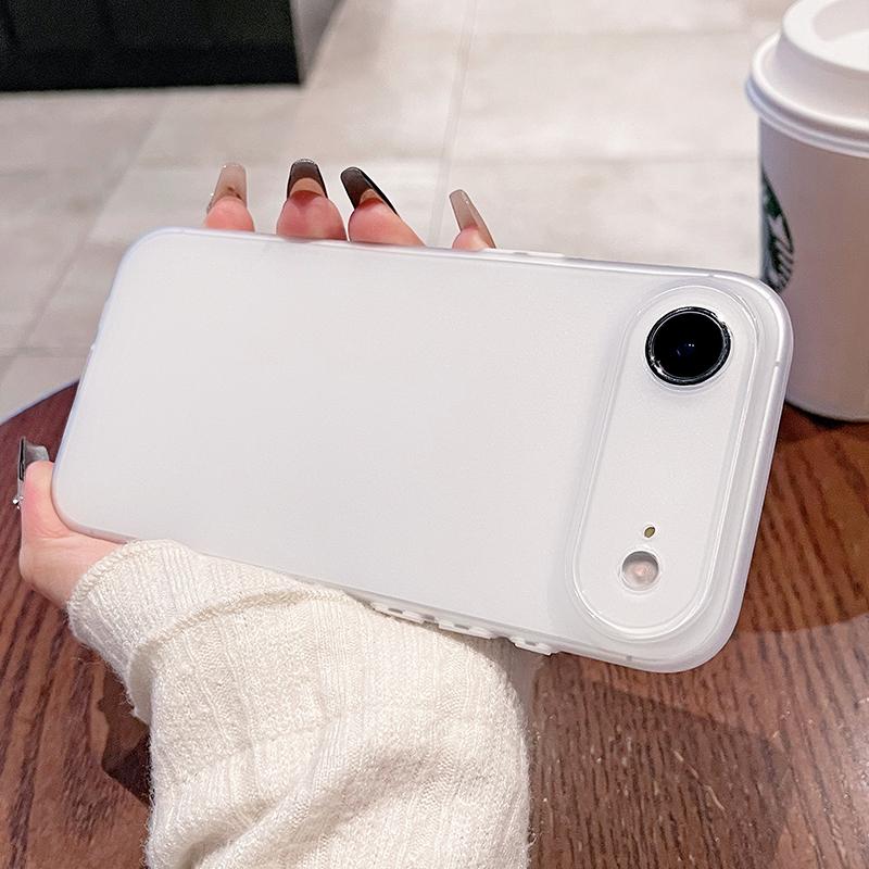 

0,45 мм Ультратонкий Матовый Мягкий Силиконовый Чехол Для iPhone Air 17 16 15 14 Pro Max Plus 16E Конфетный Цвет Полупрозрачный Тонкий Прозрачный Корпус iPhone 15 белый
