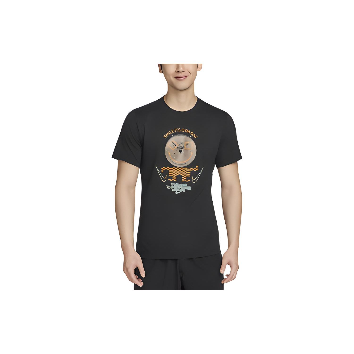 

Nike Logo Vintage Print Pattern Short Sleeve T-Shirt Men T-Shirts Black FV8377-010 M