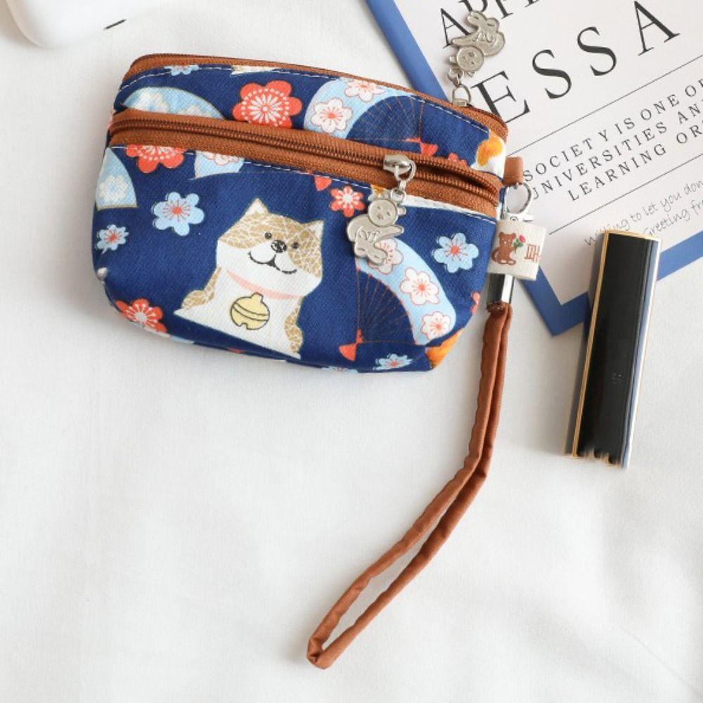 Multifuctional Small Makeup Lipstick Bag Korean Style Mini Canvas Storage Bag  Travel