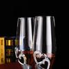 Crystal Diamond Heart-shaped Champagne Glass Set Goblet Glass Wedding Gift Pair Wine Glass Red Wine Glass