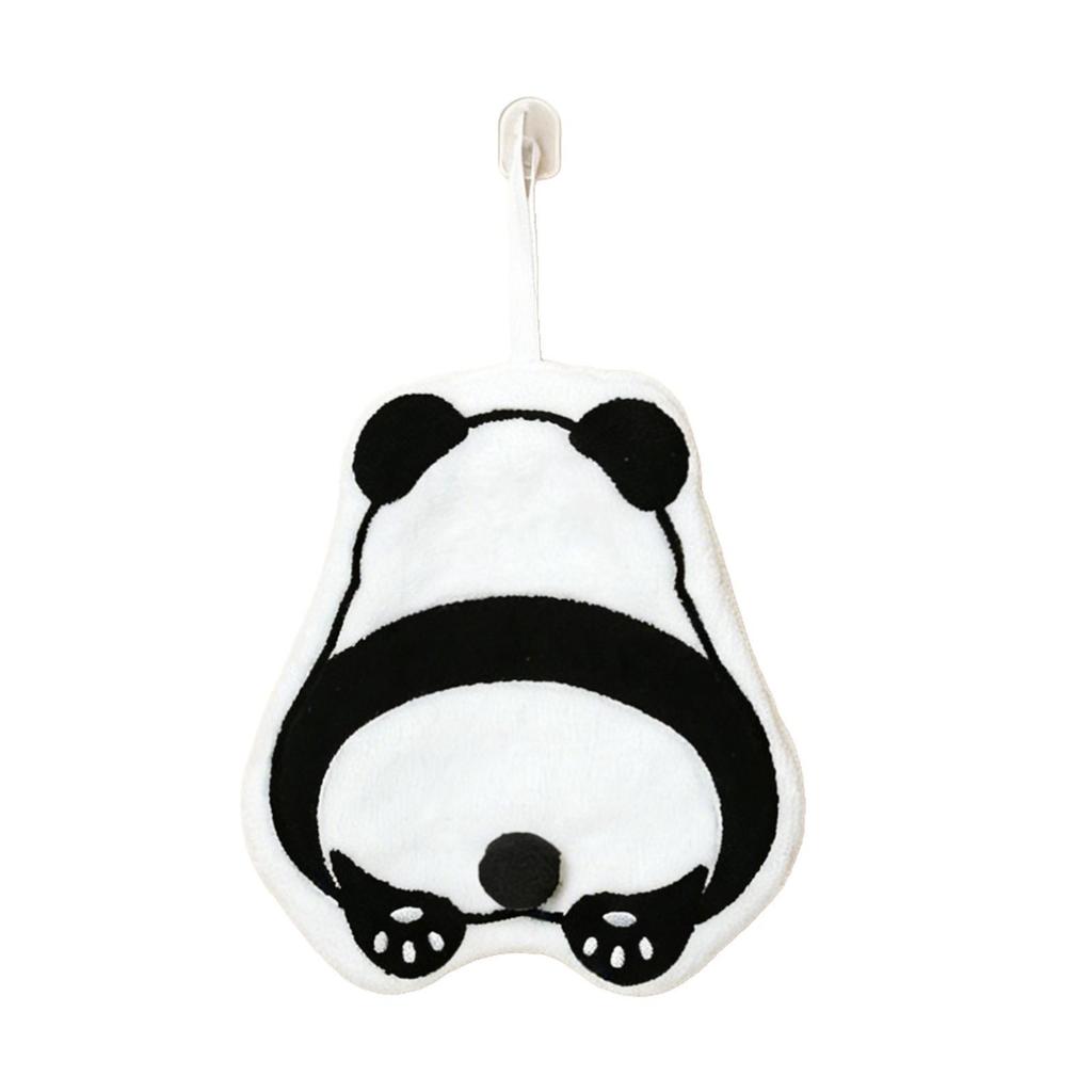 Cute Cartoon Animal Hand Towels – Panda & Rabbit Design, Absorbent and Thick Kitchen Hanging Towels