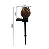 Outdoor Solar Pathway Light Garden Stake Animal Statue Ornament Landscaping Lamp Owl Figurine Warm