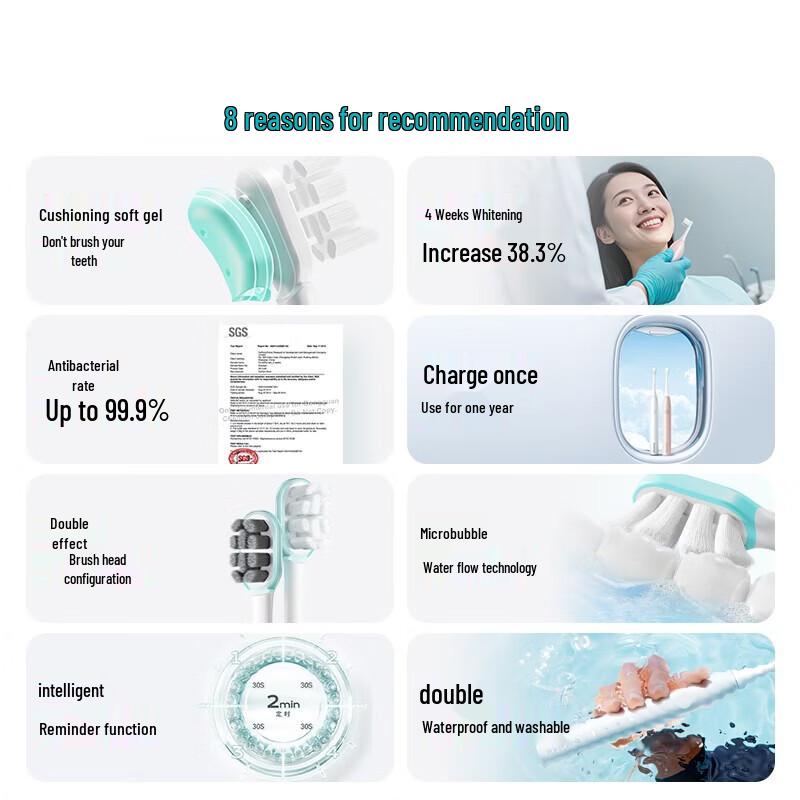 ROAMAN T10X-H Sonic Electric Toothbrush for Adults