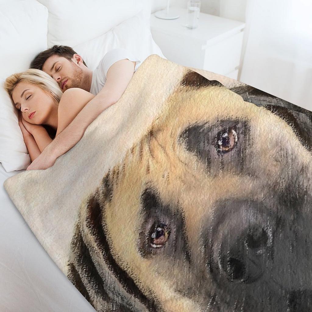 Boerboel Malerei - Niedliche Original Hunde Kunst Tagesdecke Luxusmarke Valentinstagsgeschenkideen Mode Sofas Campingdecken