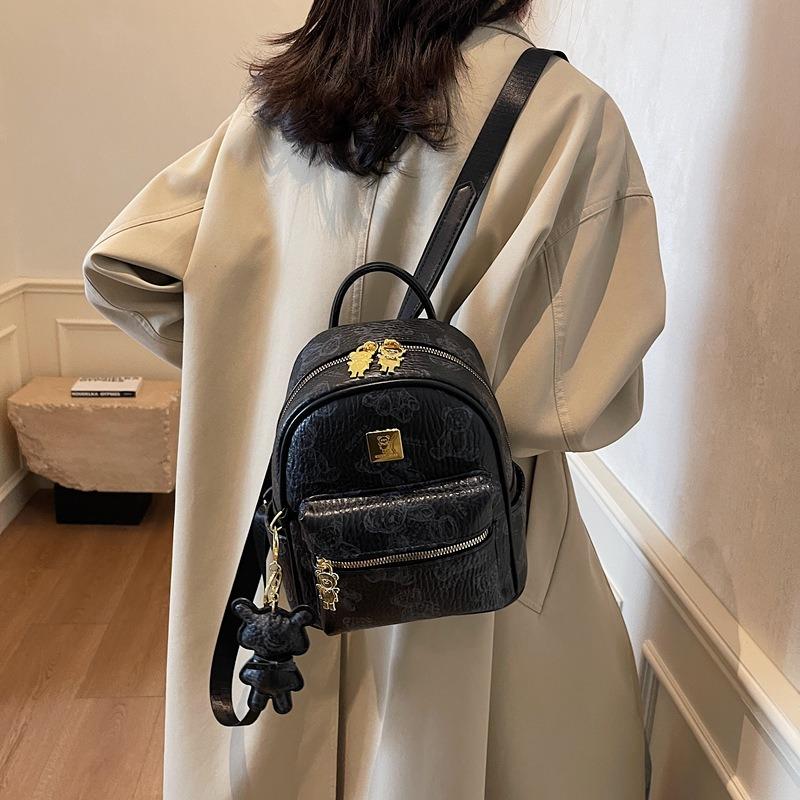 Retro Small Bag Women's Casual Fashion Niche Design Backpack Leisure Travel Small Backpack