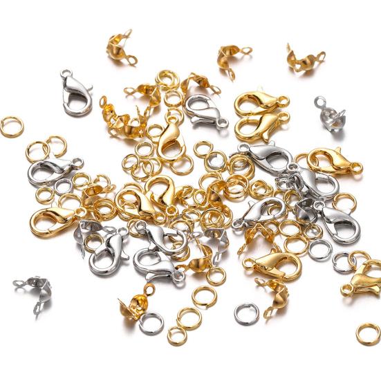 463-Piece Bracelet Clasp Set Jewelry Making Set with Lobster Clasps Split Rings Bead Tips Pliers Tweezers DIY Bracelet Tool Kit for Crafts