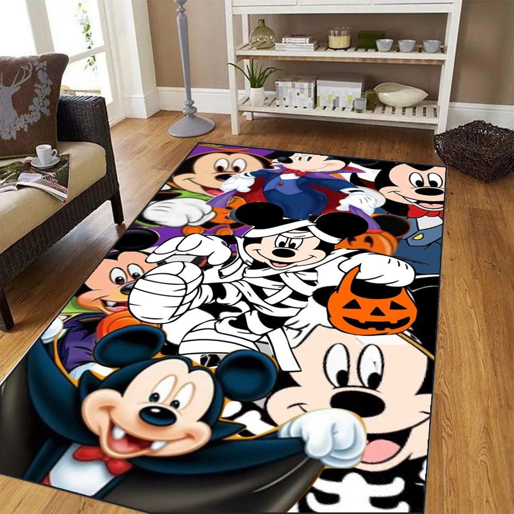 Mickey Minnie Halloween Carpet Rug for Bedroom Living Room Home Sofa Decoration,Large Decor Floor Mat Doormat