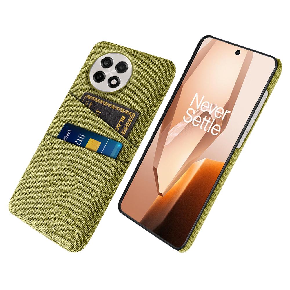 

Phone Case for OnePlus 13R 5G/Ace 5 5G/Ace 5 Pro 5G Cloth+Hard PC Phone Cover with Dual Card Slots Yellow