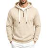 Men's Lined Half Zip Hoodie Colorblock Loose Fit Hooded Sweatshirt