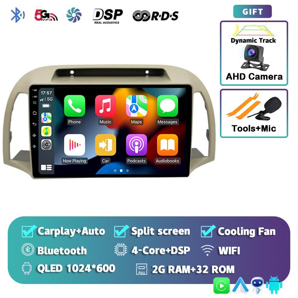 

Android 14 Carplay Auto Для Nissan March Micra K12 2002 - 2008 2009 2010 Автомагнитола Мультимедийный плеер Стерео GPS WIFI+4G Видео BT