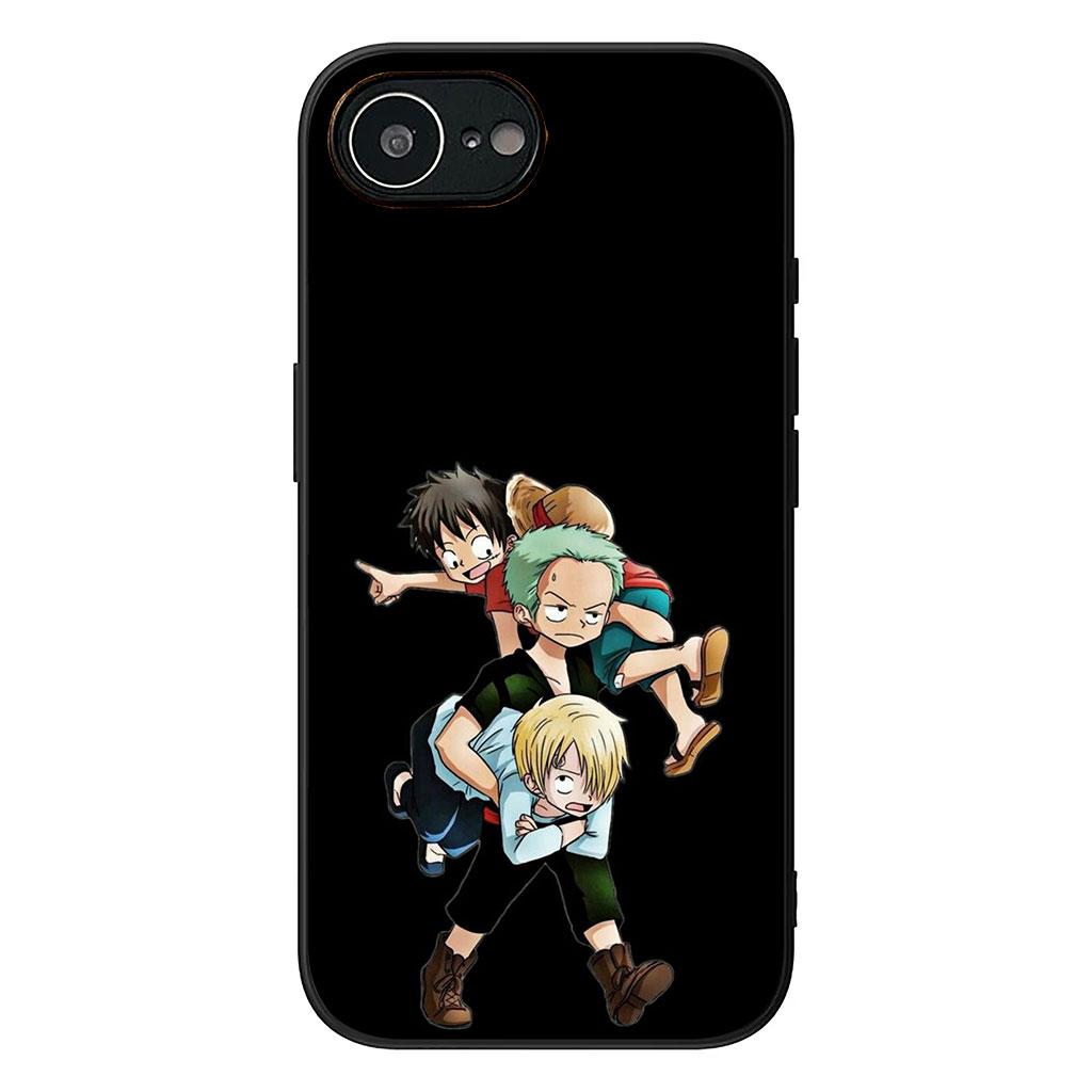Anime Zoro Sanji One Pieces Luffy Phone Cover for Apple iPhone 16 15 14 Plus 13 12 Mini 17 Pro Max + ProMax 16E Air Case