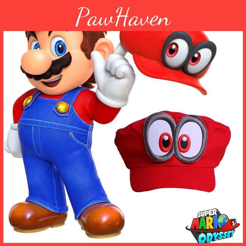 Super Mario Odyssey Hat Unisex Red Baseball Cap Cosplay Costume Accessory For Adults And Kids