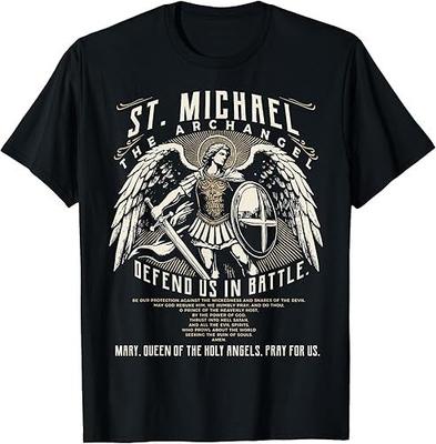 NEW LIMITED Saint Michael the Archangel Prayer Catholic Christian Pastor T-Shirt