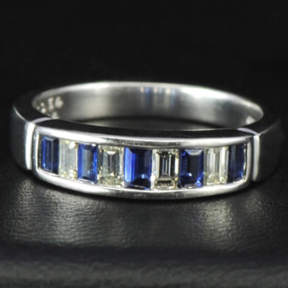 

Кольцо из платины 900 пробы, кольцо с натуральным сапфиром 0,54 карата, кольцо с бриллиантами 0,34 карата, ювелирное изделие, размер US 5,75, женское кольцо. обручальное кольцо 5.75 синий