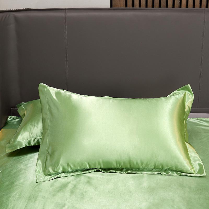 Eis-Seiden-Satin-Kissenbezug mit Reißverschluss - Luxuriöser Imitationsseiden-Kissenbezug