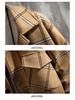 Men's Korean Plaid Woolen Coat - Autumn/Winter Casual British Lapel Windbreaker