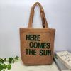 Letter Tote Bag Large Capacity Woven Bag Fashion Commuter Shoulder Bag Niche Versatile Women'S Bag Handbag