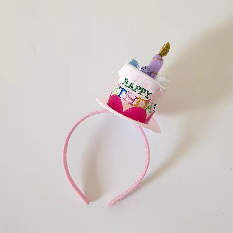 Princess Rhinestone Crown Birthday Hair Clip - Cute Top Hat Accessory for First Birthday Cake Party