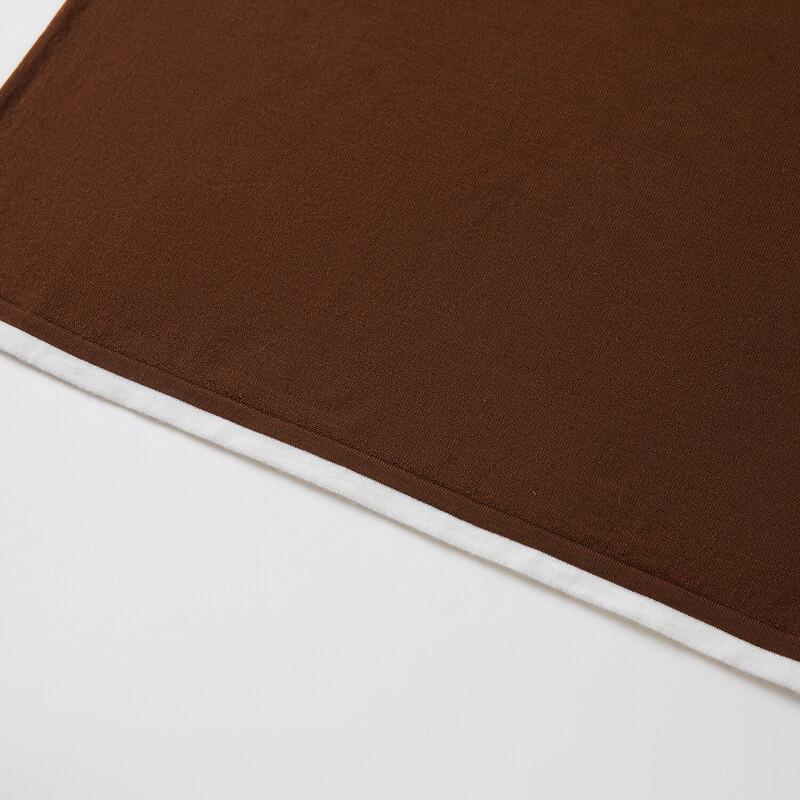 JUZUI Women's 100% Wool Faux Two-Piece Knit Sweater