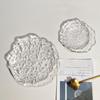Nordic Irregular Glacier Glass Dessert Plate Set