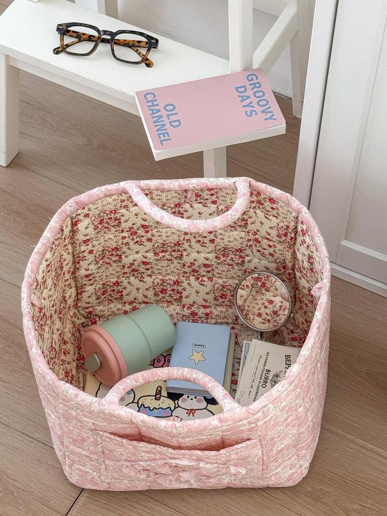 Foldable Floral Laundry Hamper: Lightweight, Portable, and Multi-use Storage Basket