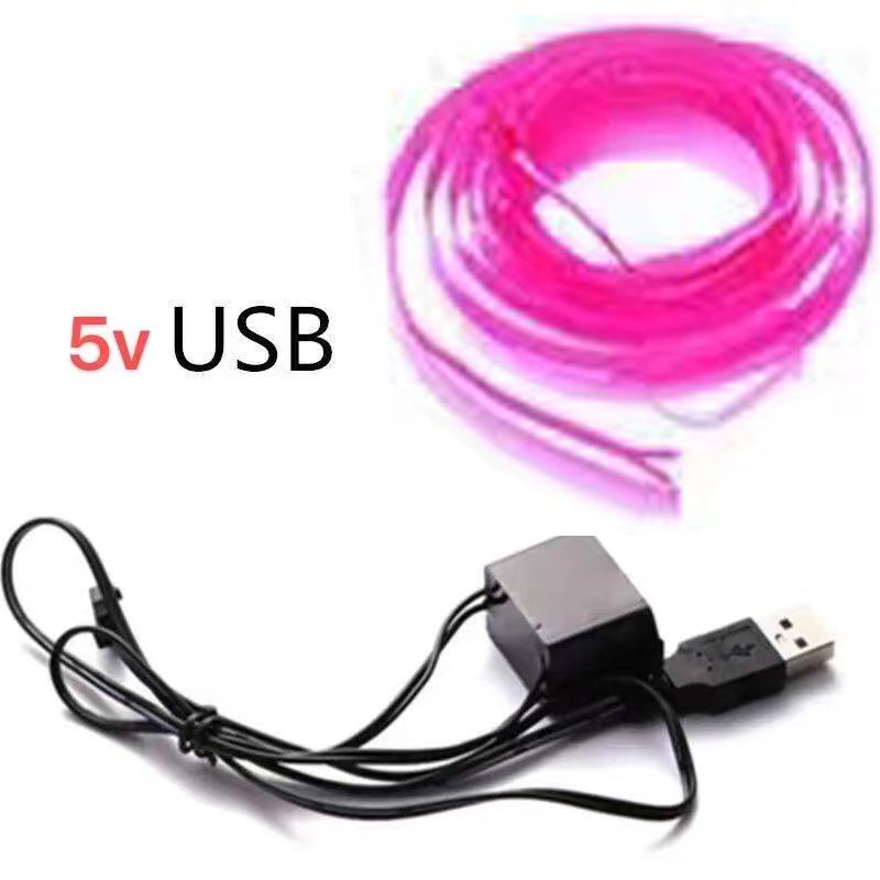 LED Multi-Color Ambient EL Wire Car Door Gap Light Strip