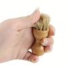 Gourd Shaped Shoe Brush Beech Wood Handle & Natural Pig Bristles for Polishing Cleaning Ash Removal, Multifunctional Care Tool