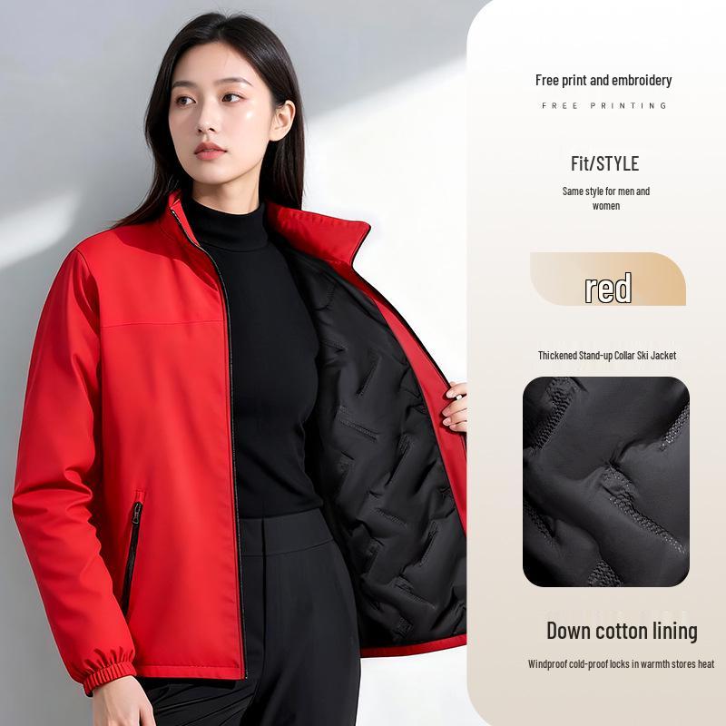 Custom Down Cotton Shell Workwear Jacket with Logo - Ideal for Autumn/Winter 4S Shop Auto Repair Business, Three-in-One Design