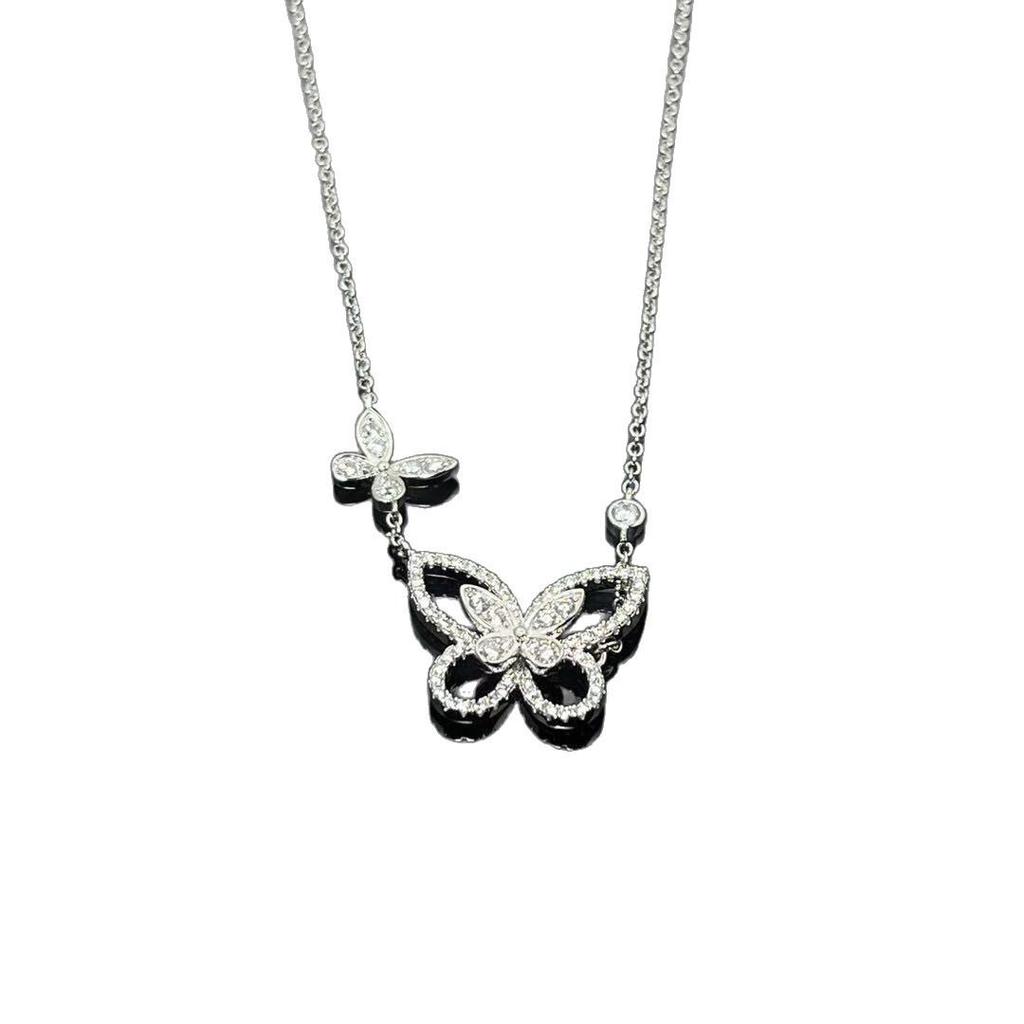 Graff Phantom Double Butterfly Pink Diamond Necklace for Women